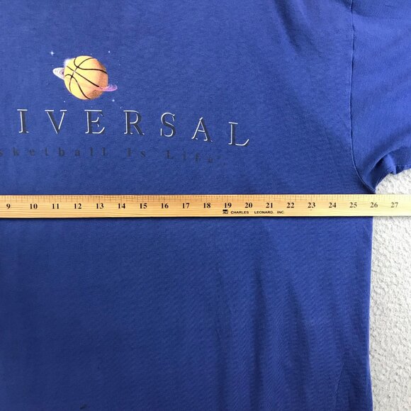 Vintage Universal Studios "Basketball Is Life" Blue Graphic T-Shirt 2XL - Picture 8 of 13